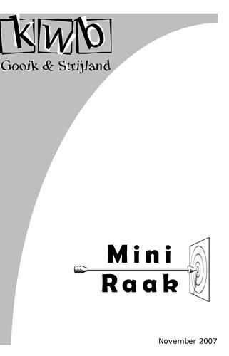 Kaft van Mini Raak 200711
